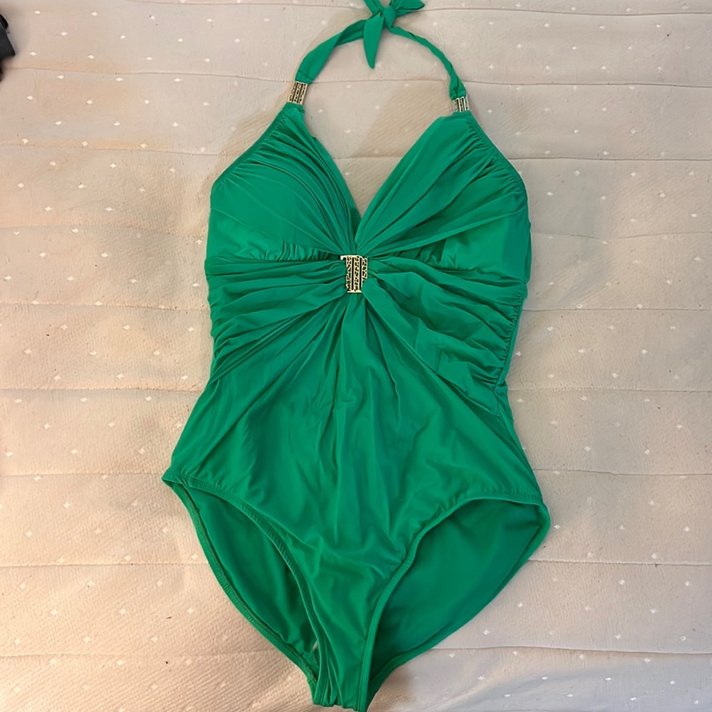 Never worn-Swimsuit One piece halter.